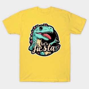 Happy cinco de mayo let's fiesta cute dinosaur T-Shirt